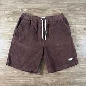 Wellen Corduroy Longrider Easy Shorts Men's Size Medium Rojo 8" Inseam